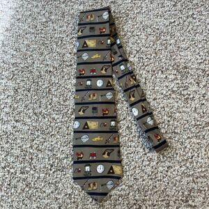 Save the Children Mens Camping Out Silk Tie Outdoors Fishing Boy Scout Hiking